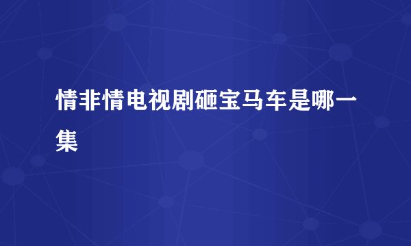 情非情电视剧砸宝马车是哪一集