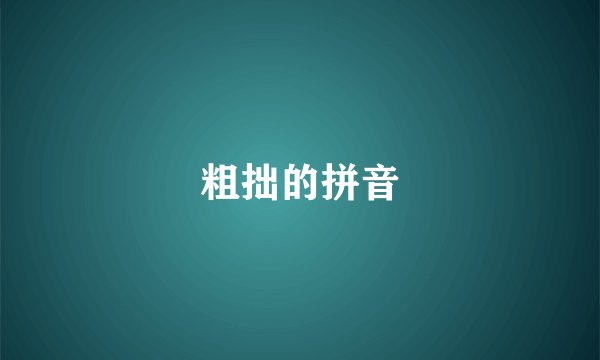 粗拙的拼音