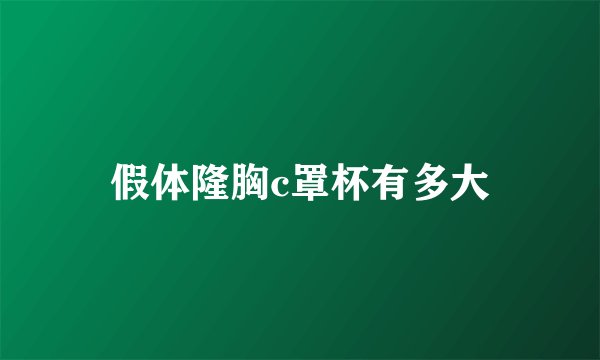假体隆胸c罩杯有多大