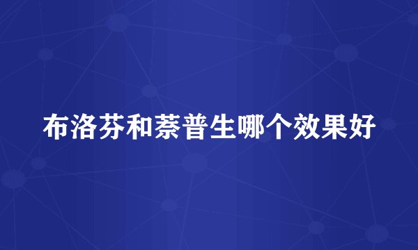 布洛芬和萘普生哪个效果好