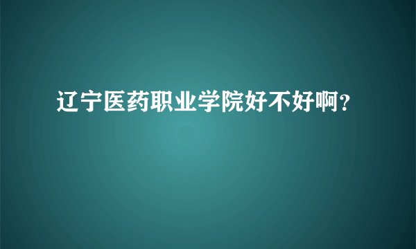 辽宁医药职业学院好不好啊？