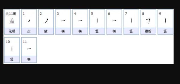 盖字的部首有哪些？