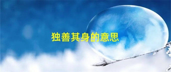 独善其身的意思
