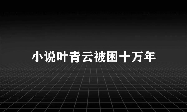 小说叶青云被困十万年
