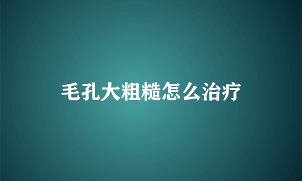 毛孔大粗糙怎么治疗