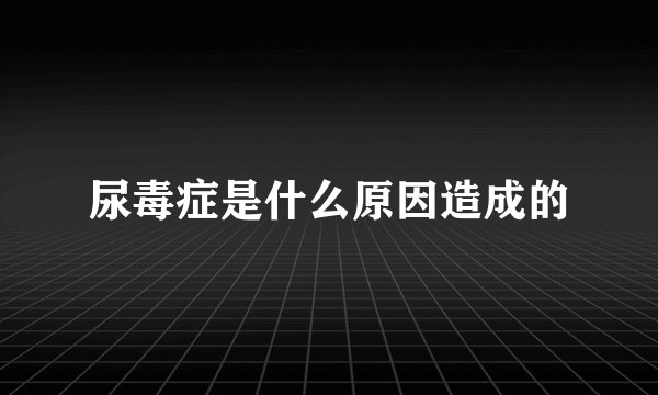 尿毒症是什么原因造成的
