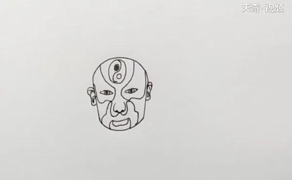 京剧脸谱怎么画简笔  画一个简单脸谱
