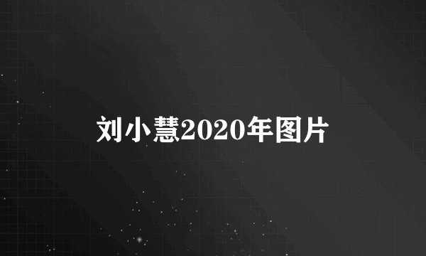 刘小慧2020年图片