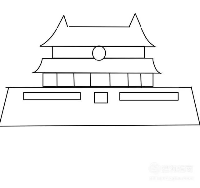 画天安门的简笔画?