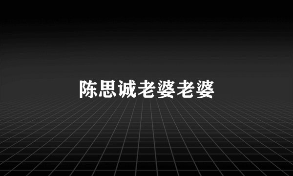 陈思诚老婆老婆