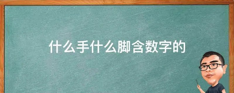 什么手什么脚含数字的