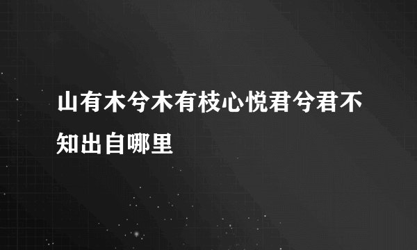 山有木兮木有枝心悦君兮君不知出自哪里