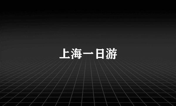 上海一日游