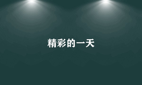 精彩的一天