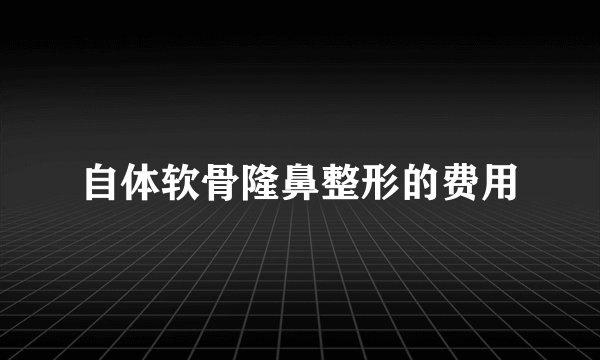 自体软骨隆鼻整形的费用