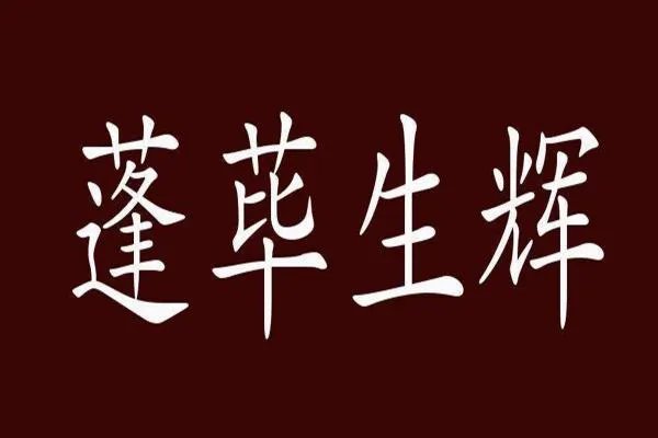 蓬荜生辉是什么意思