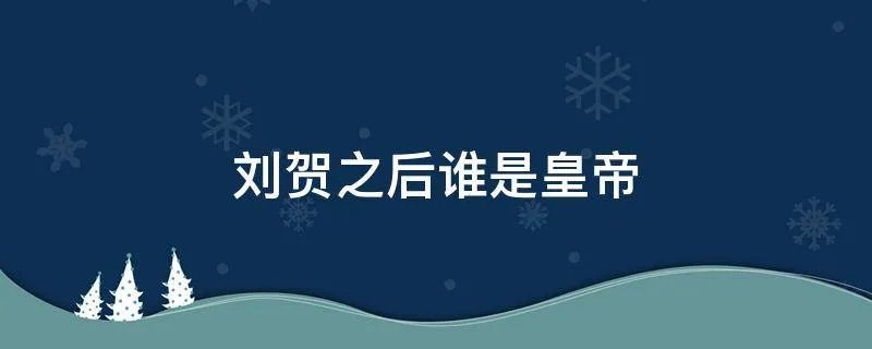 刘贺之后谁是皇帝
