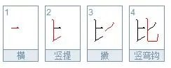 比的笔顺怎么写?