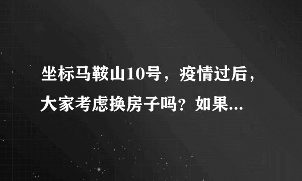 坐标马鞍山10号，疫情过后，大家考虑换房子吗？如果要买房应该考虑哪些因素？