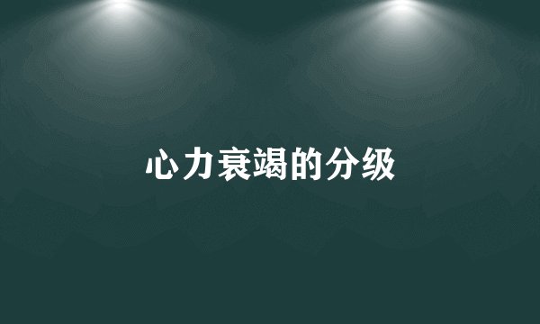 心力衰竭的分级