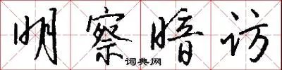 明察暗访