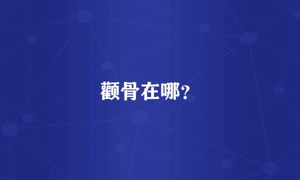 颧骨在哪？