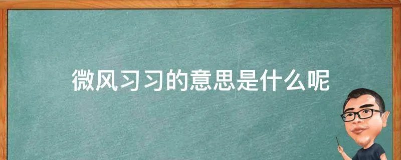 微风习习的意思是什么呢
