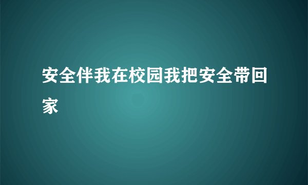 安全伴我在校园我把安全带回家