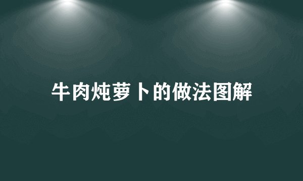 牛肉炖萝卜的做法图解