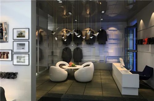 小型服装店室内装修效果图 2017服装店设计图片
