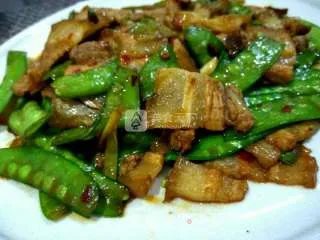 荷兰豆炒五花肉