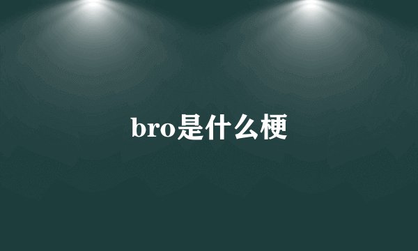bro是什么梗
