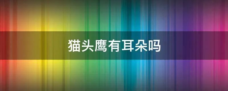 猫头鹰有耳朵吗