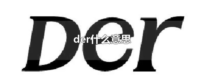 der什么意思