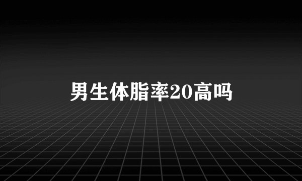 男生体脂率20高吗