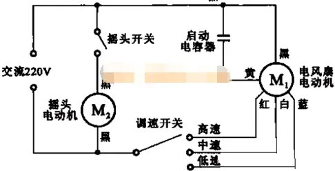电风扇电容的正确接线图