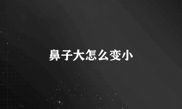 鼻子大怎么变小