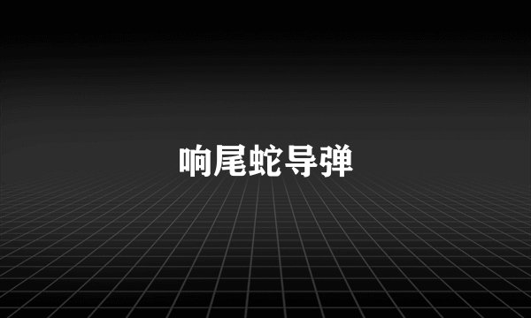 响尾蛇导弹