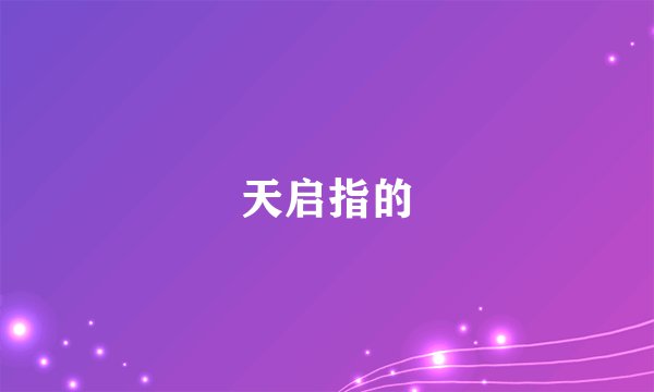 天启指的
