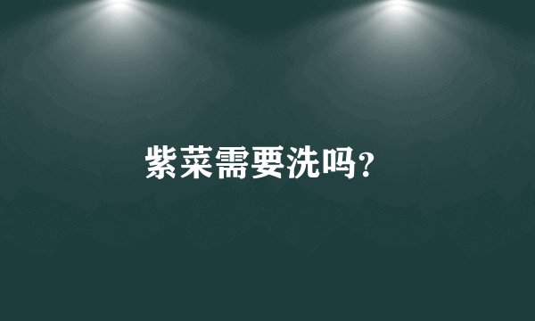 紫菜需要洗吗？