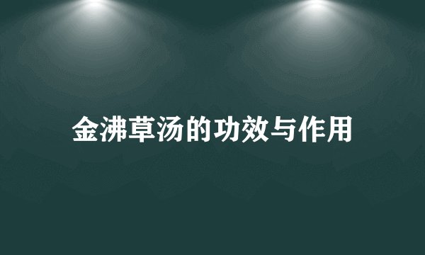 金沸草汤的功效与作用
