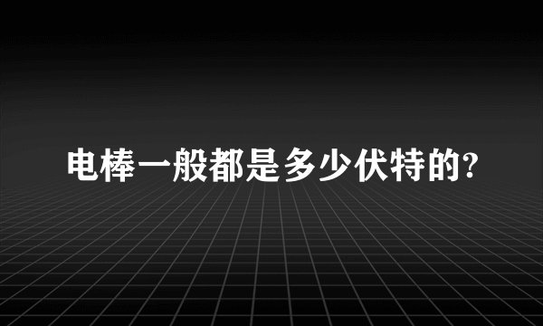 电棒一般都是多少伏特的?